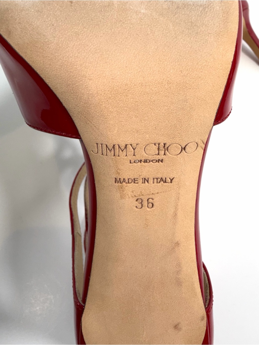 Jimmy Choo Red Patent Leather Strappy Pointed Toe Pumps - Size 36 - Picture 13 of 13